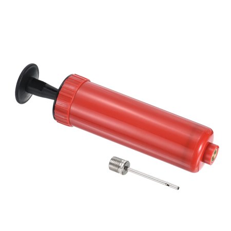 Uxcell 6" Sports Ball Pump Kit Portable Hand Inflator Basketball Pump with Inflation Needle Red Black