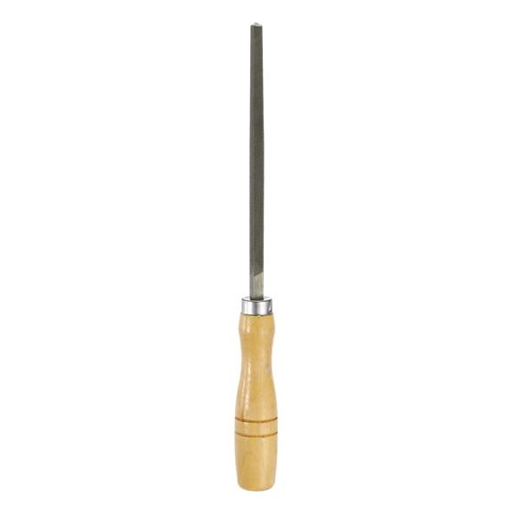 Uxcell 6" Square Medium Cut File Medium Metal File with Wood Handle, Grey/Yellow