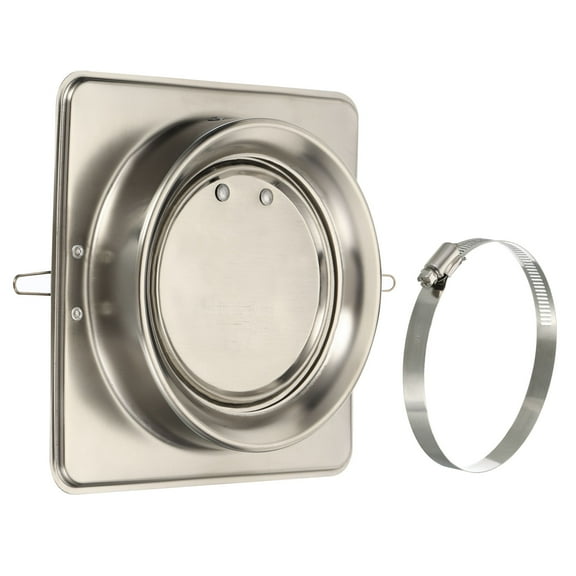 Uxcell 6" Stainless Steel Backdraft Dampers with Ducting Hose Clamp 1 Set