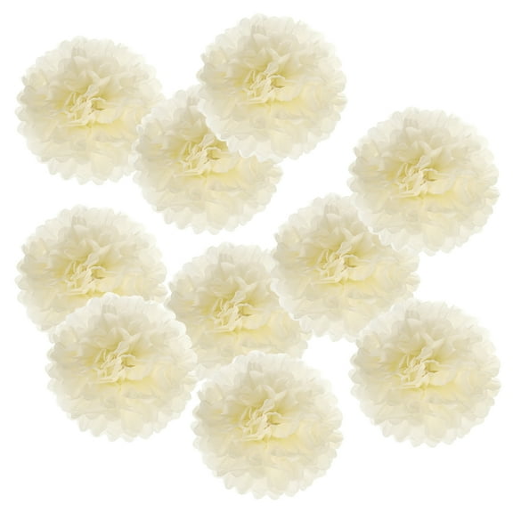 Uxcell 6" Tissue Pom Poms Paper Flowers Ball Wedding Party Decoration, Beige 10 Pack