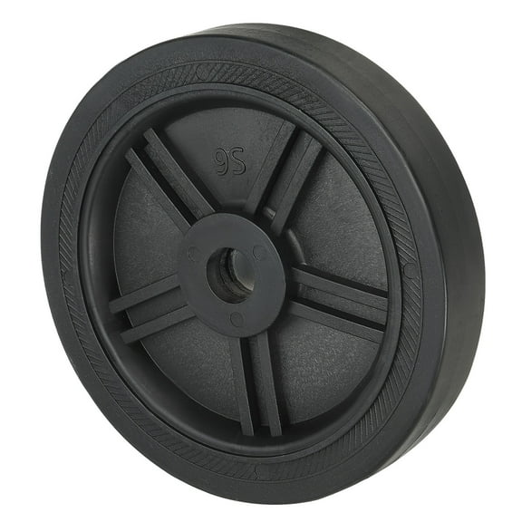 Uxcell 6" Universal Air Compressor Wheel with 0.7" Hole for Easy Mobility, Black