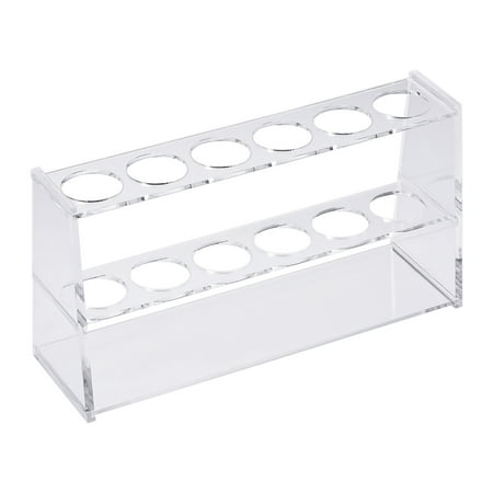 Uxcell 6-Well Acrylic Test Tube Holder Rack Clear for 100ml Centrifuge Tubes