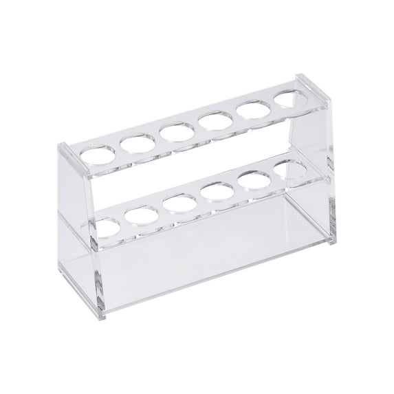 Uxcell 6-Well Acrylic Test Tube Holder Rack Clear for 25ml Centrifuge Tubes