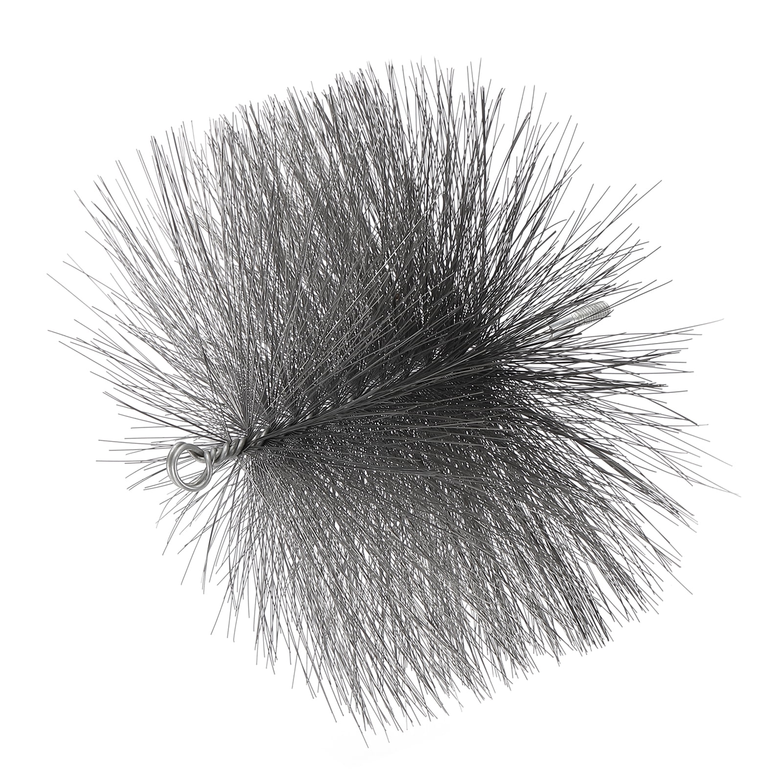 Uxcell 6" Wire Chimney Cleaning Brush, Steel Round Chimney Sweep Brush with 1/4 NPT Fitting for Cleaning Fireplace Burning Stove Tent Dryer Pipes, Silver