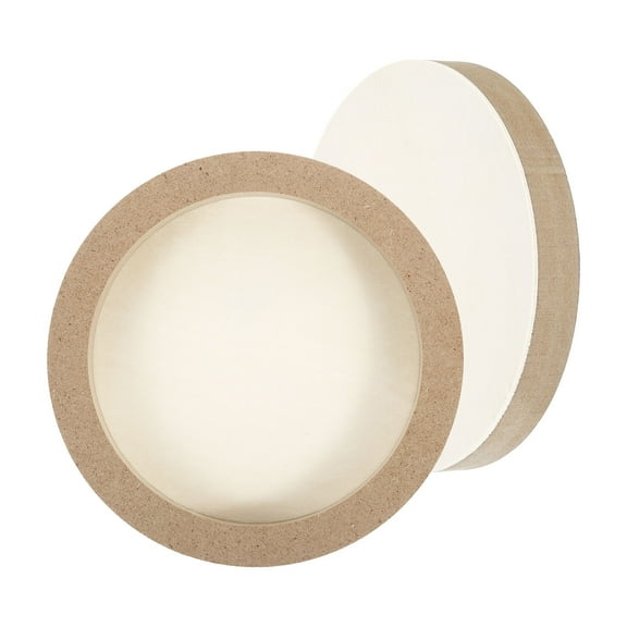 Uxcell 6" Wood Panels Board, 2Pcs Unfinished Round Wood Canvas Wood Panel Painting Board, Wood Color