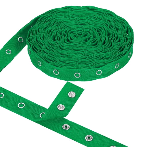 Uxcell 6 Yards Metal Snap Tape for Sewing by Yards Snap Buttons for Clothes, Metal Button Tape Ribbon Cotton Sew on Snaps Strips Fastener for Clothing, 0.78" Width, Green
