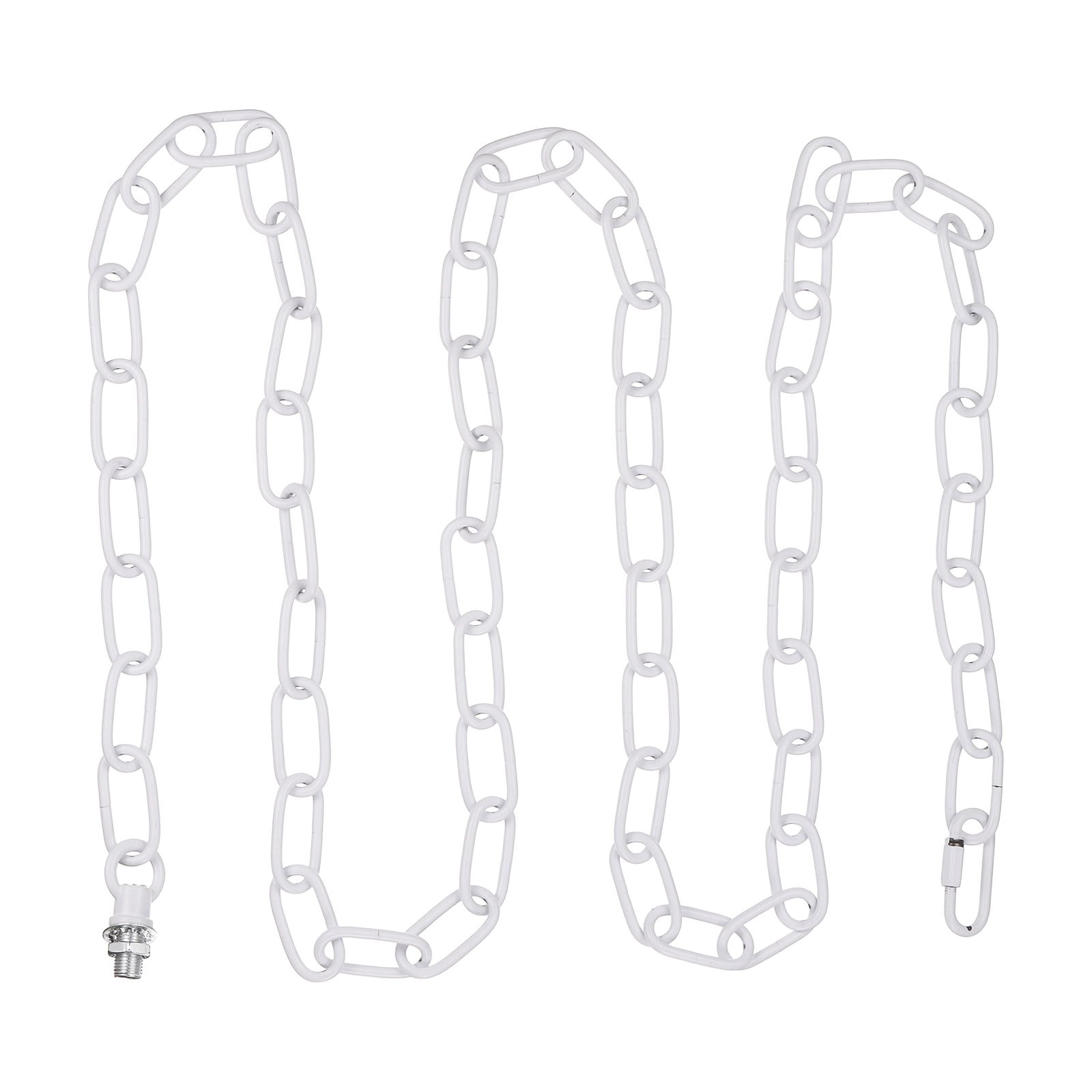 Uxcell 6 ft Light Fixture Chain Metal Looping Link Up to 110 lbs White Tone