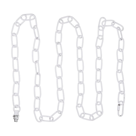 Uxcell 6 ft Light Fixture Chain Metal Looping Link Up to 110 lbs White Tone