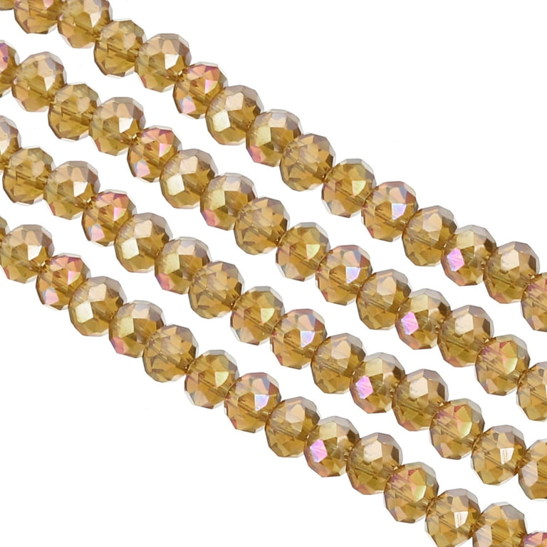 CRYSTAL BEAD BRACELET 4 MM SPARKLED SOFT BROWN CRYSTAL BEAD BRACELET 4 MM SPARKLED SOFT BROWN