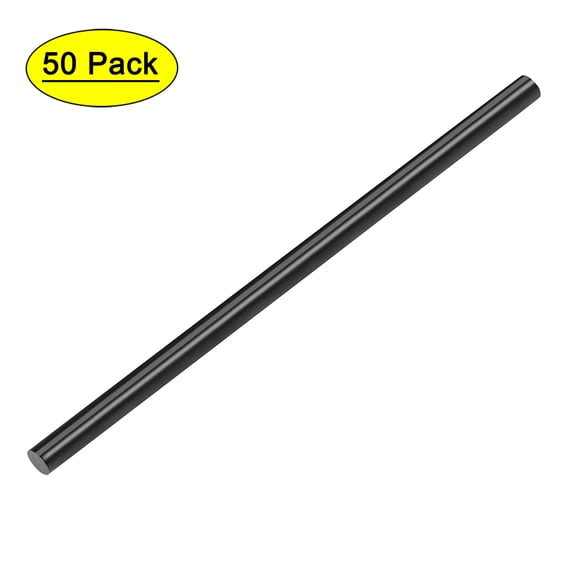Uxcell 6" x 0.27" Black Mini Hot Glue Sticks 50 Pack