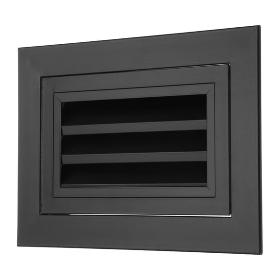 Uxcell 6" x 10" Aluminum Gable Vent, 1Pcs Return Grille Gable Louver Air Vent with Screen Mesh Filter Removable Door for Sidewall Wall Ceiling Floor Attic Shed HVAC System, Black