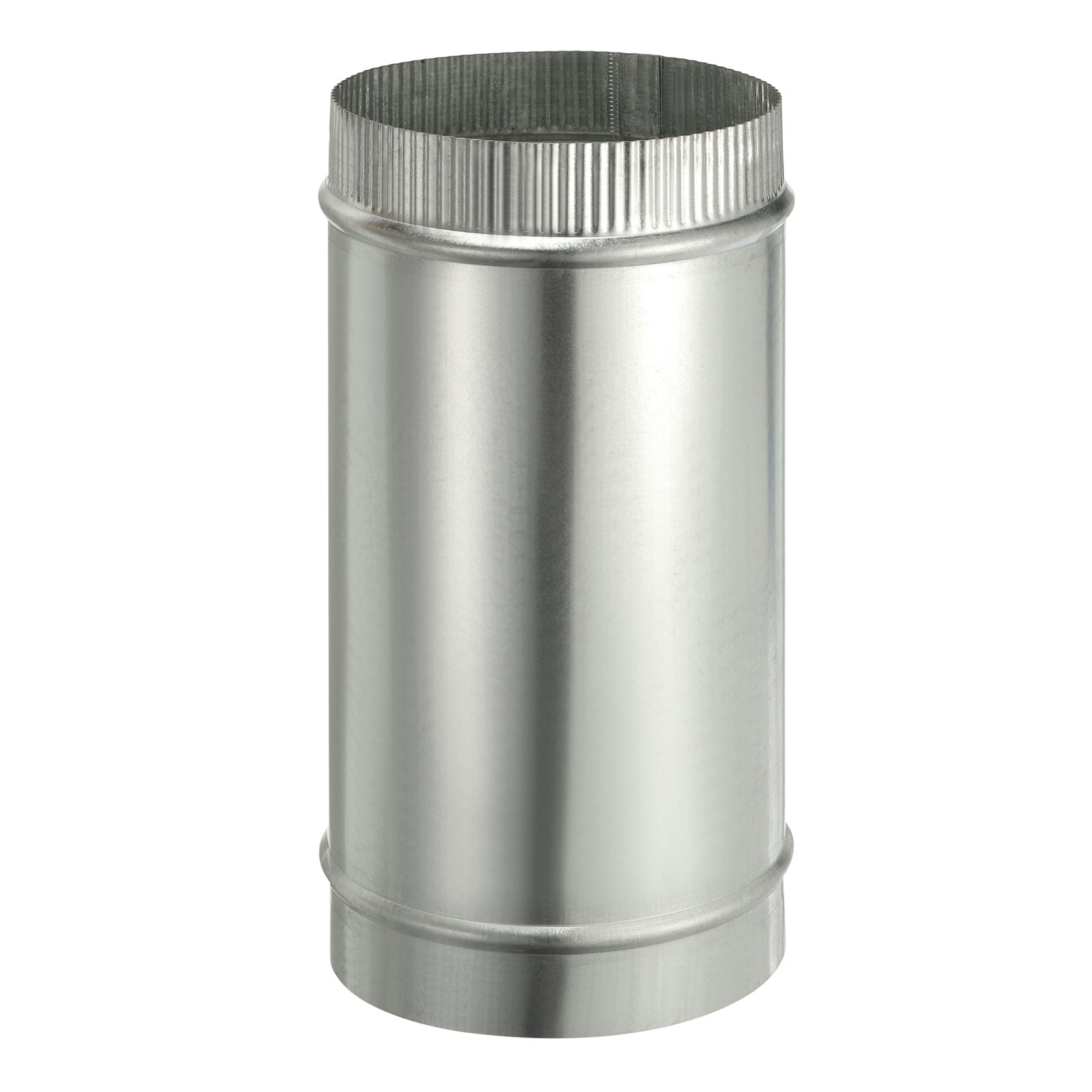 Uxcell 6 x 12 Inch Round Dryer Duct, 1PCS Galvanized Steel Crimped Straight Air Vent Duct Extension Coupler Pipe Adapter Connector for HVAC Dryer Hood Ventilation Chimney, Silver