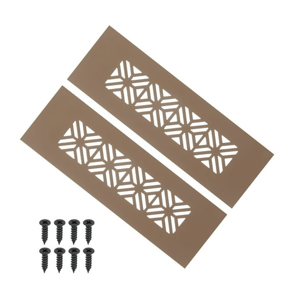 Uxcell Door Air Vent Cover Heavy Duty Aluminum Grille Ventilation Cover Louvered with Mounting Screw for Cabinet Wardrobe Door 6 x 2 Inch