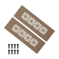 Uxcell Door Air Vent Cover Heavy Duty Aluminum Grille Ventilation Cover Louvered with Mounting Screw for Cabinet Wardrobe Door 6 x 2 Inch