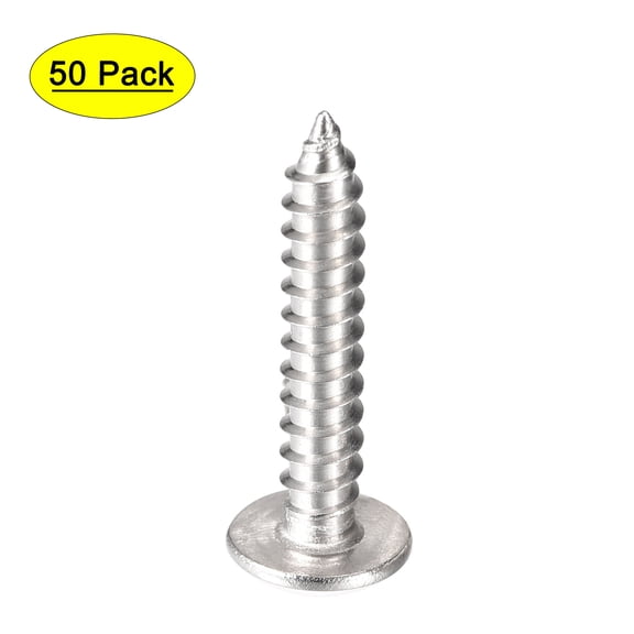 Uxcell #6 x 3/4" 304 Stainless Steel Phillips Head Self Tapping Screws 50 Pack