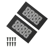 Uxcell Door Air Vent Cover Heavy Duty Aluminum Grille Ventilation Cover Louvered with Mounting Screws for Cabinet Door 6 x 3 Inch