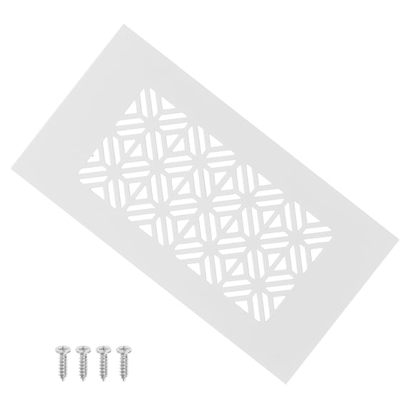 Uxcell Door Air Vent Cover Heavy Duty Aluminum Grille Ventilation Cover Louvered with Mounting Screw for Cabinet Door 6 x 3 Inch