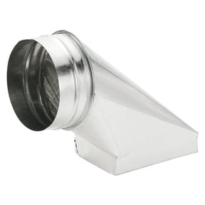 Uxcell 6" x 4" x 5" 90 Degree Register Boot, Galvanized Steel Transition Rectangular to 5" Round Duct Transition Fitting for Connecting Floor Register Grille HVAC Duct Fittings