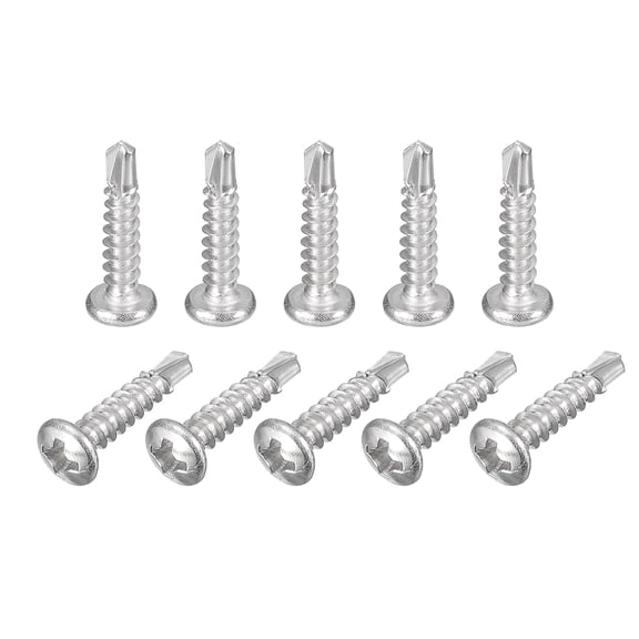 Uxcell #6 x 5/8" Self Drilling Screws, 20 Pack Phillips Pan Head Self Tapping Screws