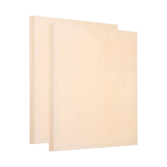 Uxcell 6 x 6 Inch Wood Panel Board, Unfinished Wood Canvas Square Wooden Deep Cradle Board for Painting Pouring 2 Pack