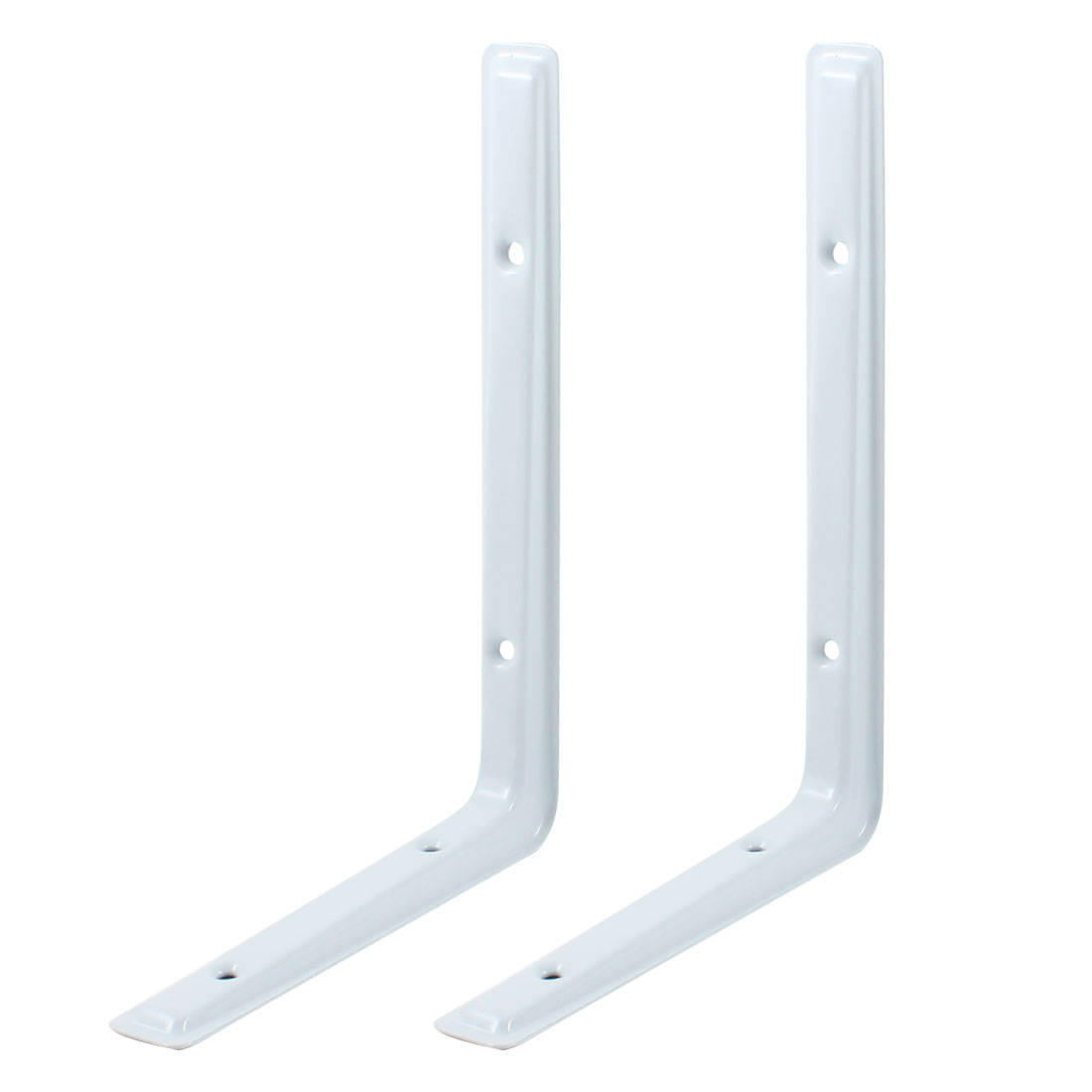 Uxcell 6" x 8" Metal Right Angle Bracket Shelf Off White Replacement, 2 Pack - image 1 of 4
