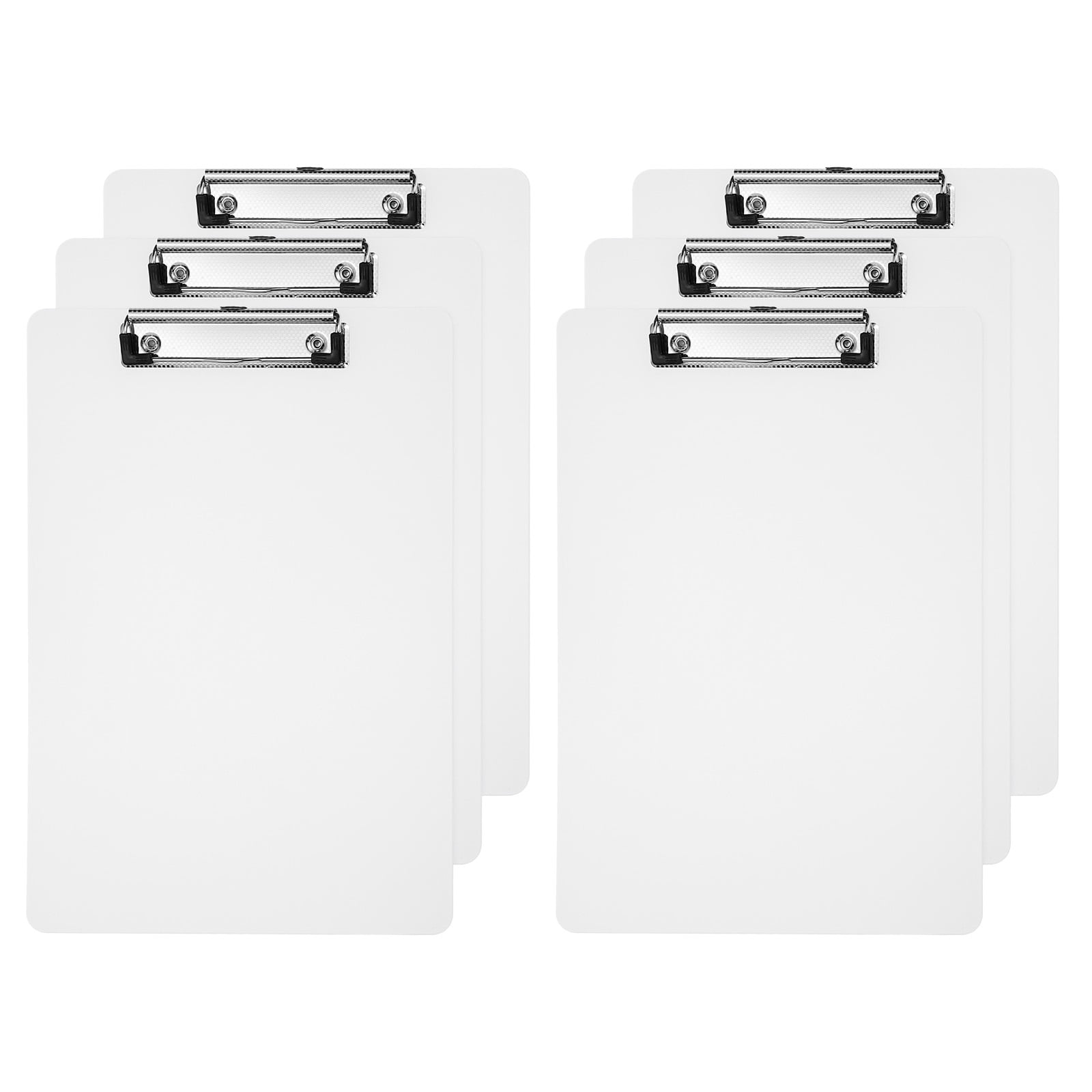 Uxcell 6" x 9" Plastic Clear Hanging Clipboard A5 Transparent Clipboard, Yellow,24Pcs