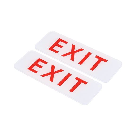 Uxcell 6"x2" EXIT Sign Acrylic Adhesive Door Sticker Wall Mounting Sign White 2 Pack