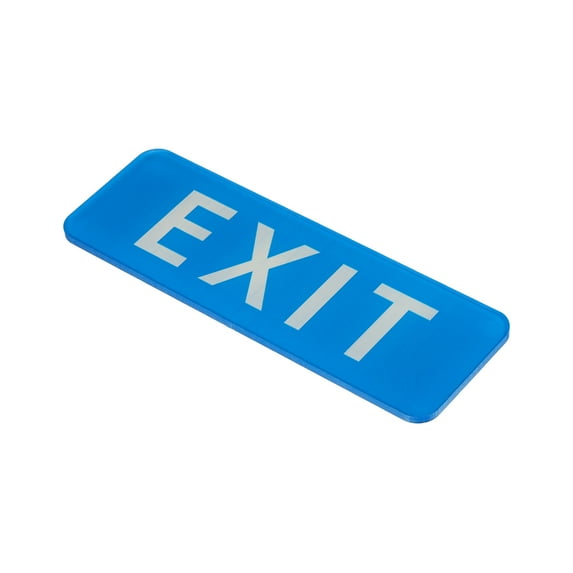Uxcell 6"x2" EXIT Sign Acrylic Self Adhesive Door Sticker Wall Mounting Sign Blue