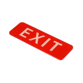 Uxcell 6"x2" EXIT Sign Acrylic Self Adhesive Door Sticker Wall Mounting Sign Red