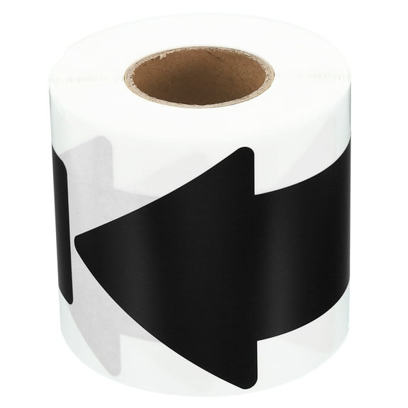 Uxcell 6"x3" Directional Arrow Sticker, 200 Pcs Vinyl Removable Self Adhesive Floor Decal Wall Marking Sign, Black