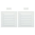 thumbnail image 1 of Uxcell 6"x6" Aluminum Gable Vent, 2 Pack Exterior Wall Outlet Vent Cover HVAC Air Grille Louvered Screen Mesh, 1 of 6