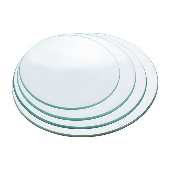 Uxcell 60/90/120/150mm Diameter Watch Glass, 1 Set Beaker Cover Smooth Edges Chamfered Arc for Laboratory, Transparent