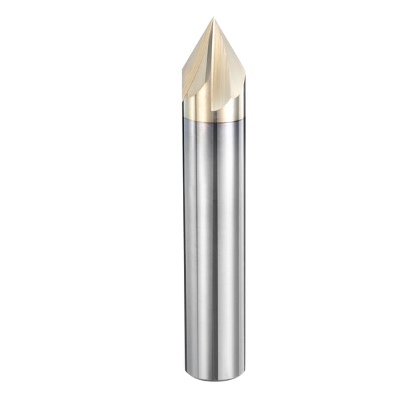 Uxcell 60 Degree V Groove Engraving Router Bit for CNC Tip and 4 Flutes 1/2 inch Shank Carving Bit Carbide End Mill