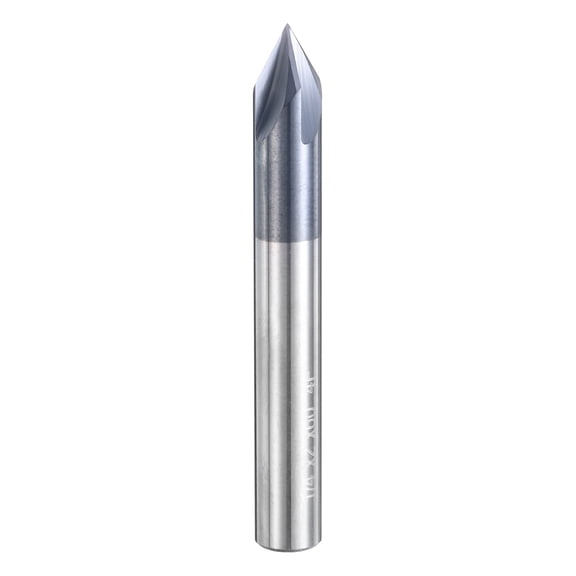 Uxcell 60 Degree V Groove Engraving Router Bit for CNC Tip and 4 Flutes 1/4 inch Shank Carving Bit Carbide End Mill