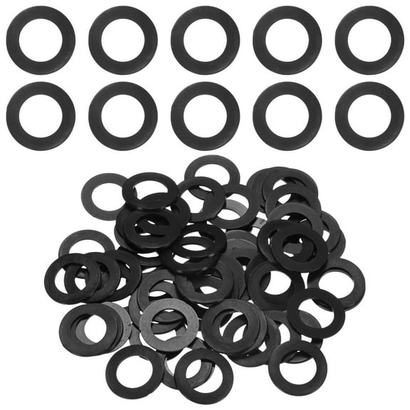 Uxcell 60-Pack M12 Nylon Flat Washers 12mm ID 20mm OD 1mm Thick Plain Washer Fastener Sealing Spacer Gasket Ring Black