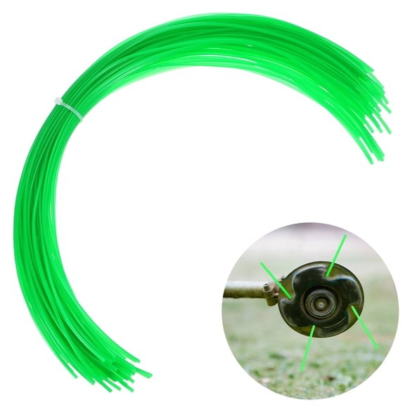 Uxcell 60-Pack Pre-Cut Trimmer Line, 0.11 Inch x 20.4 Inch Round Nylon String, Replacement Line for Trimming Grasses and Weeds [Green]