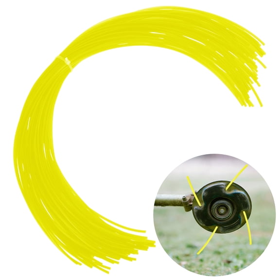 Uxcell 60-Pack Pre-Cut Trimmer Line, 0.11 Inch x 20.4 Inch Round Nylon String, Replacement Line for Trimming Grasses and Weeds [Yellow]