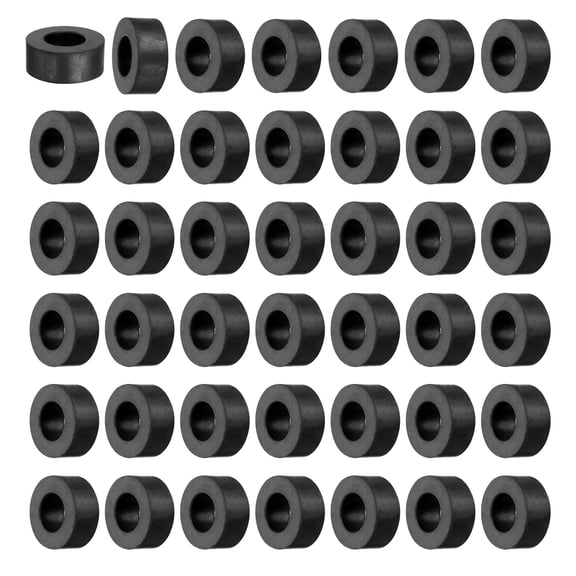 Uxcell 60 Pack Rubber Spacers 20mm OD x 10mm ID x 8mm Thick Round Anti Vibration Spacer Rubber Bushing Grommets Thick Rubber Washers for Home Car Accessories