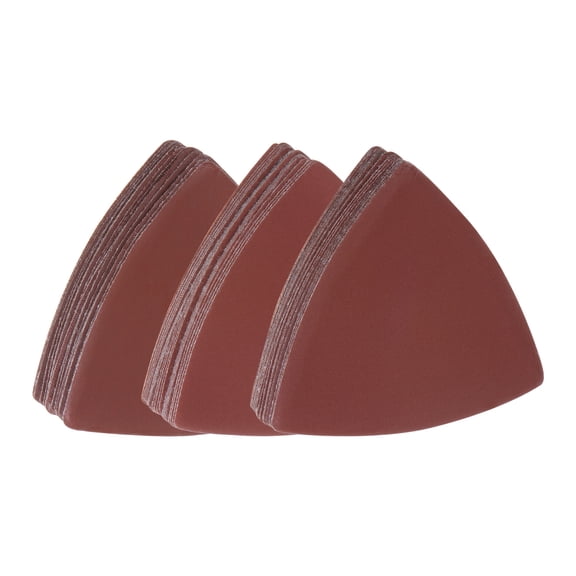 Uxcell 60 Packs 1000/1200/1500 Grits 80mm Aluminum Oxide Triangular Sandpaper Sanding Pads