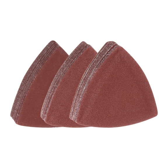 Uxcell 60 Packs 150/180/240 Grits 80mm Aluminum Oxide Triangular Sandpaper Sanding Pads