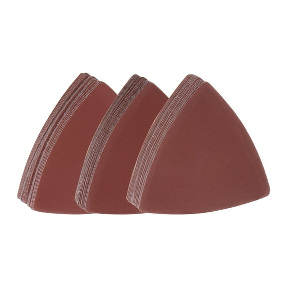 Uxcell 60 Packs 800/1000/1200 Grits 80mm Aluminum Oxide Triangular Sandpaper Sanding Pads
