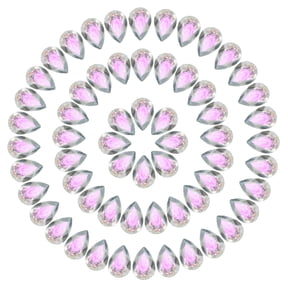Uxcell 60 Pcs 3D Teardrop Rhinestones Diamond Nail Charm Crystal Pointback K9 Glass Rhinestones, 8x12mm, AB Transparent