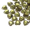 thumbnail image 1 of Uxcell 60 Pcs Acrylic Heart Rhinestone 15mm Flat Back Plastic Gems for Jewelry Making, Olive Green, 1 of 6