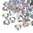 thumbnail image 1 of Uxcell 60 Pcs Acrylic Heart Rhinestone 15mm Flat Back Plastic Gems for Jewelry Making, White, 1 of 6