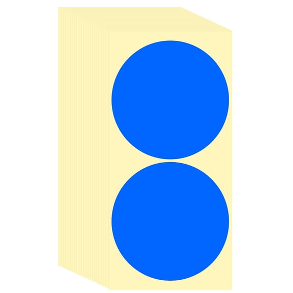 Uxcell 60 Pcs Colored Dot Stickers Labels, 4 Inch Circle Price Stickers Self Adhesive Circle Tags Coding Labels for Office Business Yard Sale Garage Sale Home Decor, Blue