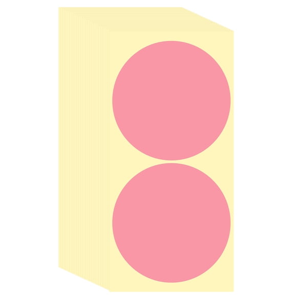 Uxcell 60 Pcs Colored Dot Stickers Labels, 4 Inch Circle Price Stickers Self Adhesive Circle Tags Coding Labels for Office Business Yard Sale Garage Sale Home Decor, Pink