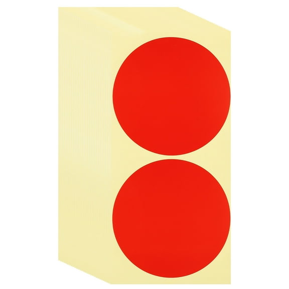 Uxcell 60 Pcs Colored Dot Stickers Labels, 4 Inch Circle Price Stickers Self Adhesive Circle Tags Coding Labels for Office Business Yard Sale Garage Sale Home Decor, Red