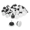 thumbnail image 1 of Uxcell 60 Pcs Nail-on Furniture Sliders, 1-1/16"(28mm)Plastic Round Anti-slip Pads, White, 1 of 7