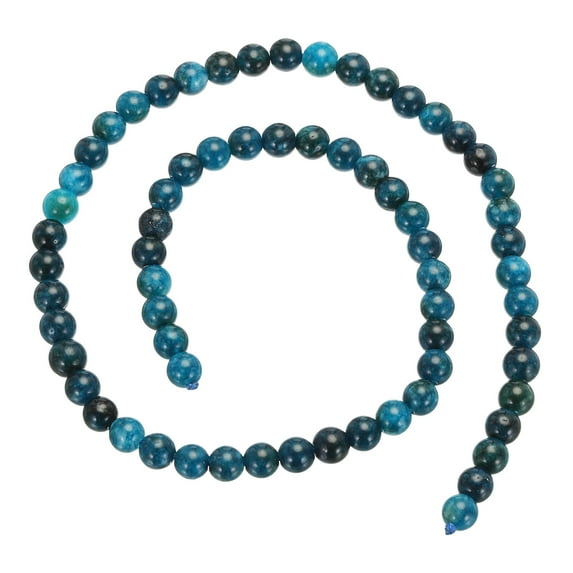 Uxcell 60 Pcs Natural Stone 6mm Deep Blue Tiger Eye Beads Gemstone Beads for Bracelet Necklace Jewelry Making