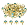 thumbnail image 1 of Uxcell 60Pcs Rhinestone Studs, 6mm Round Rivets Claw Beads Nailhead, Blue, 1 of 6